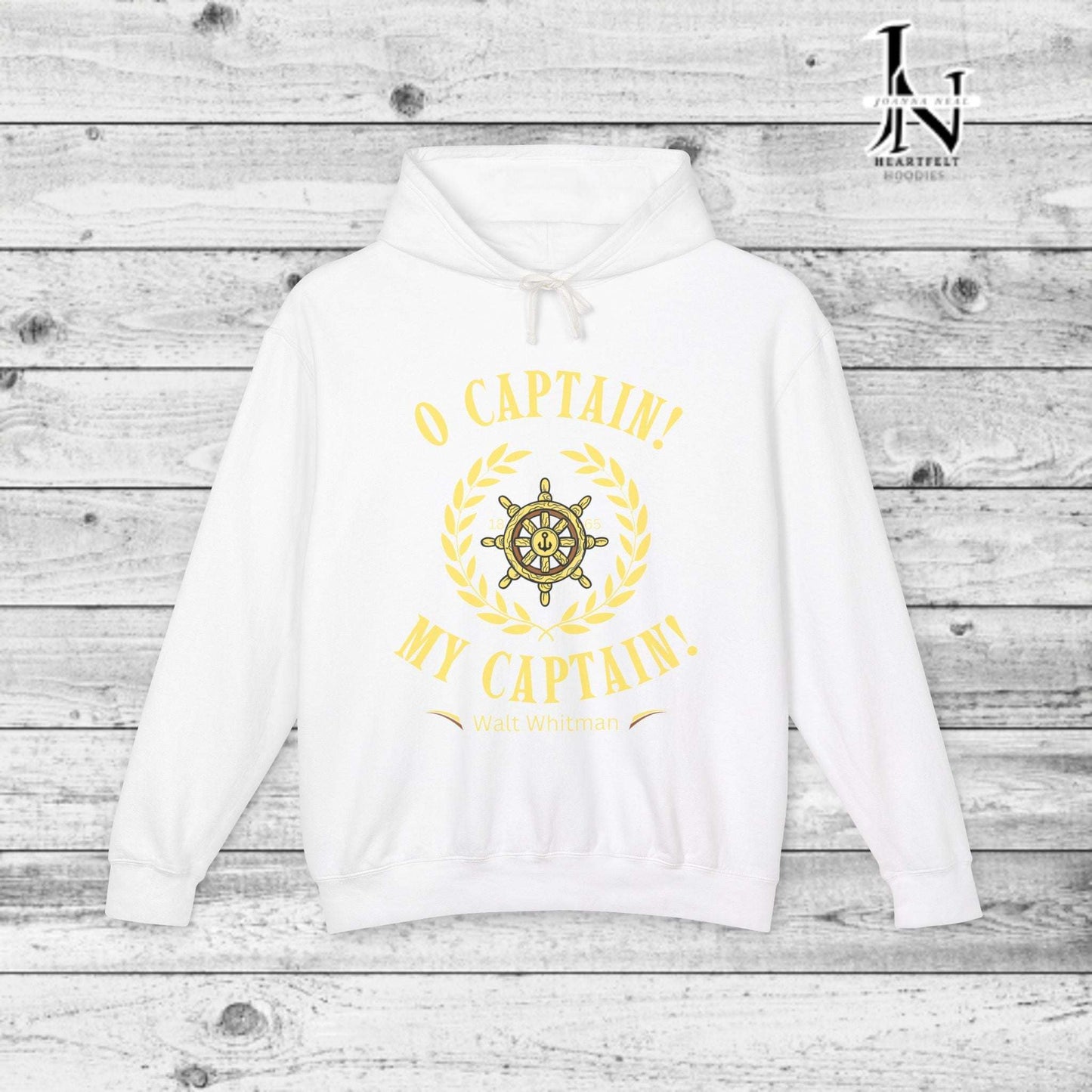 Honor the legacy of Walt Whitman's "O Captain! My Captain!" with this beautifully crafted Poetry Clothing hoodie. Inspired by the timeless elegy for Abraham Lincoln.