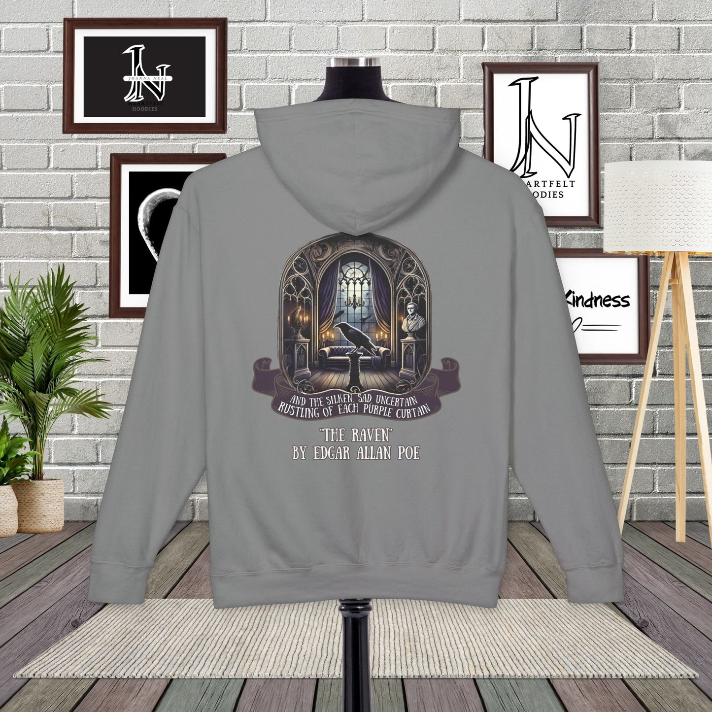 Embrace the chill of the cold winter nights with the haunting beauty of The Raven Edgar Allan Poe on our new poetry clothing line with Nevermore Chamber poetry Hoodie