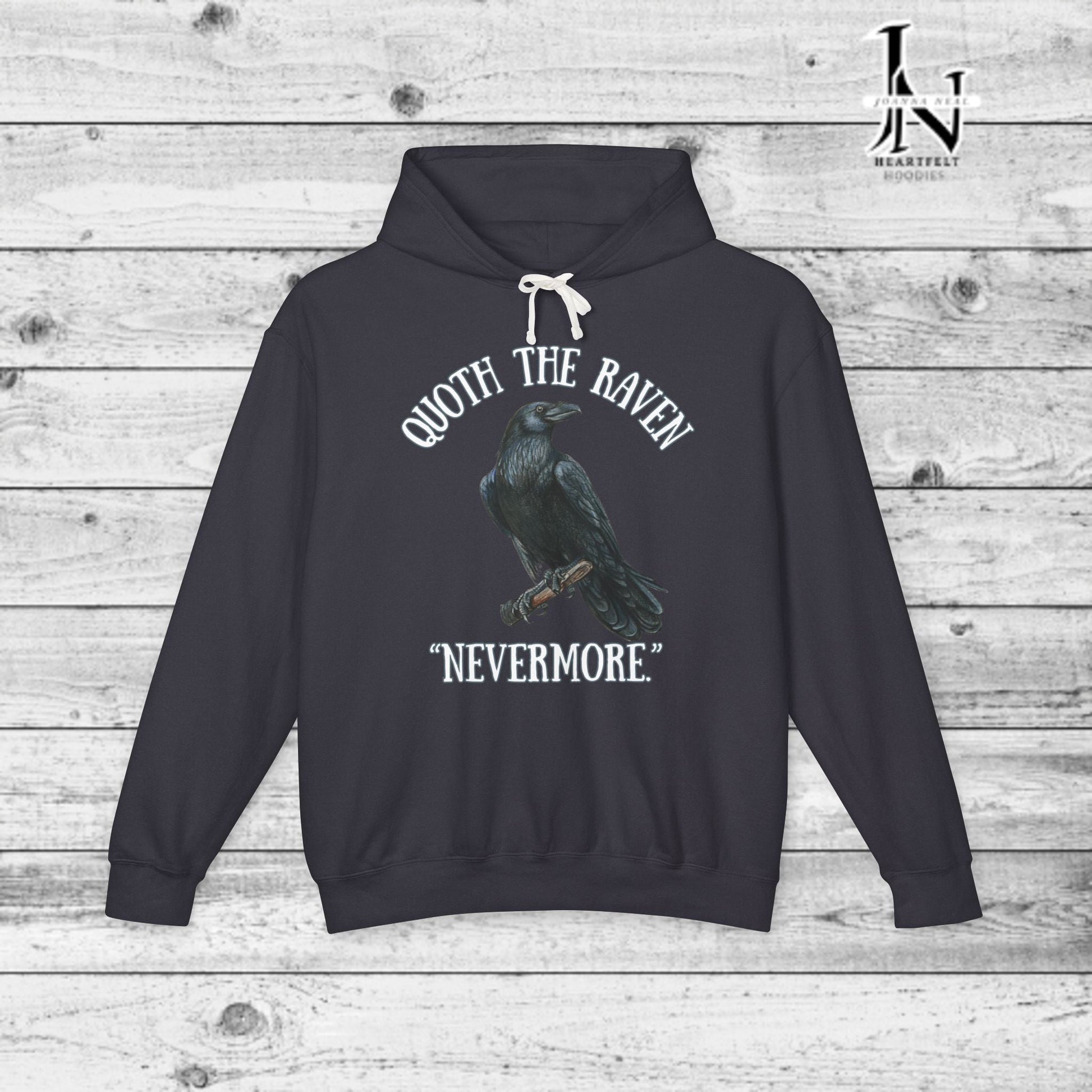 Embrace the chill of the cold winter nights with the haunting beauty of The Raven Edgar Allan Poe on our new poetry clothing line with Nevermore Chamber poetry Hoodie