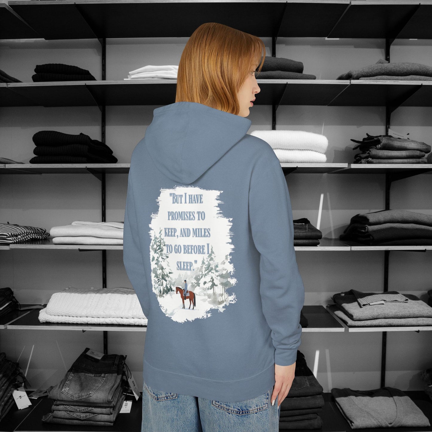 "Stopping by Woods" Hoodie – A Cozy Gift for Poetry Lovers