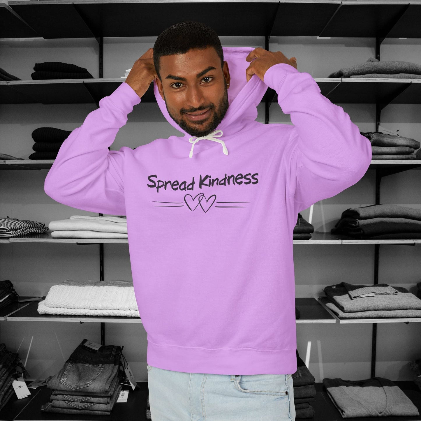 Elevate your everyday wear with a Dear Person Behind Me hoodie, designed for comfort and style. It spreads kindness with a message "you are stronger than you think".