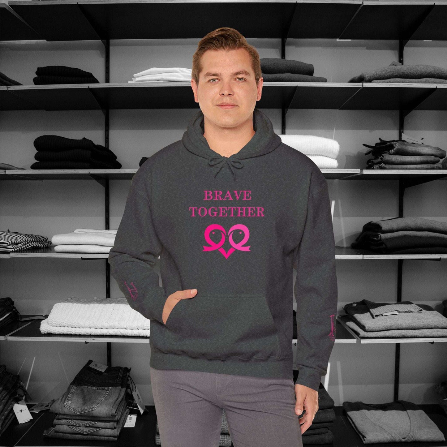 Dear Person Behind Me Hoodie - Together We Are Stronger Than Breast Cancer Stand strong and stylish in this empowering hoodie speaks to both inner and outer strength