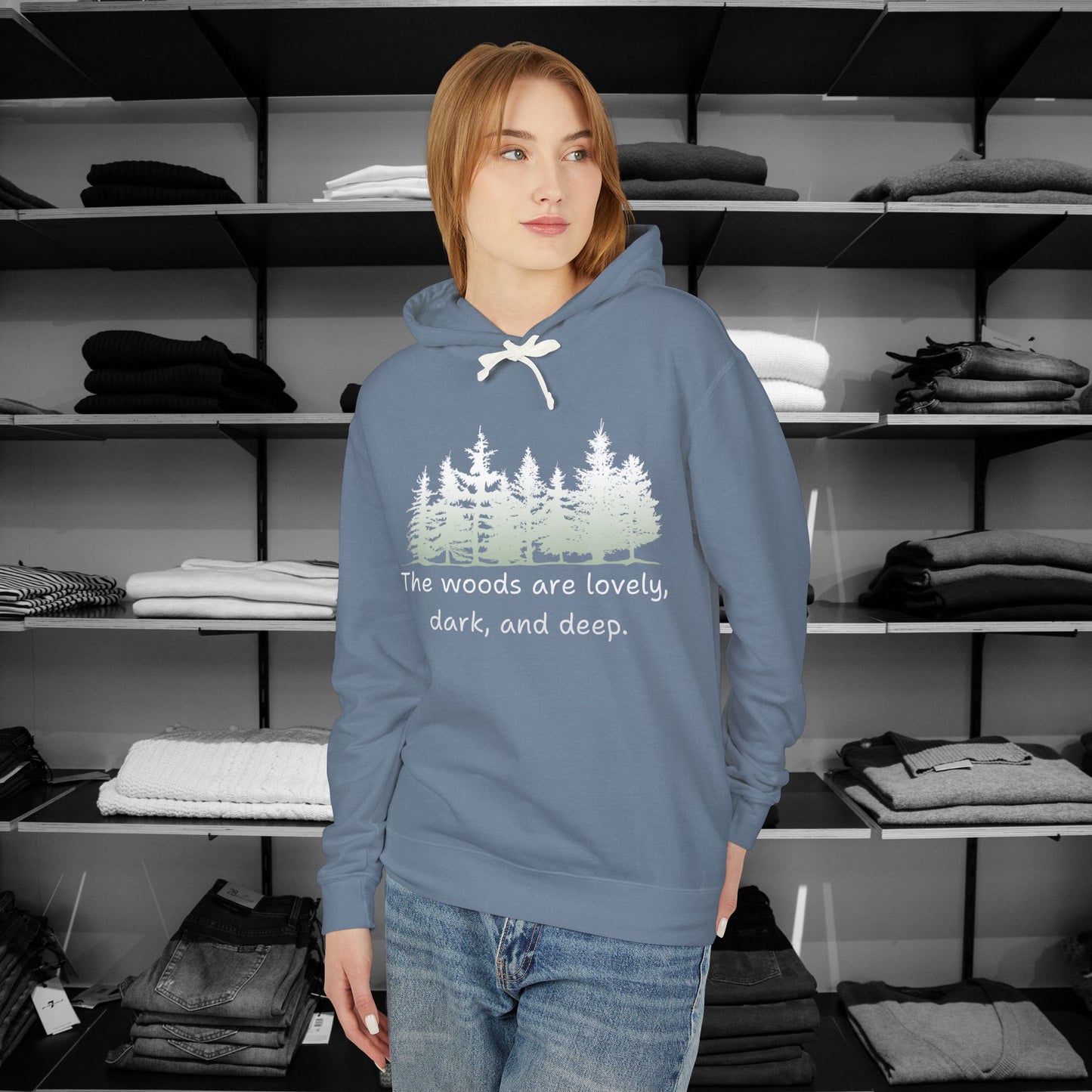 "Stopping by Woods" Hoodie – A Cozy Gift for Poetry Lovers