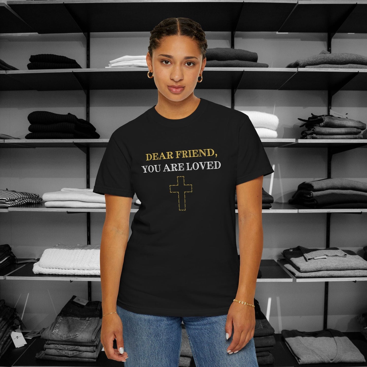 Wrap up in love and encouragement with our You Are Loved by God. These Comfort Colors tees are a heartfelt reminder that no matter what, God's love for you is unchanging and eternal