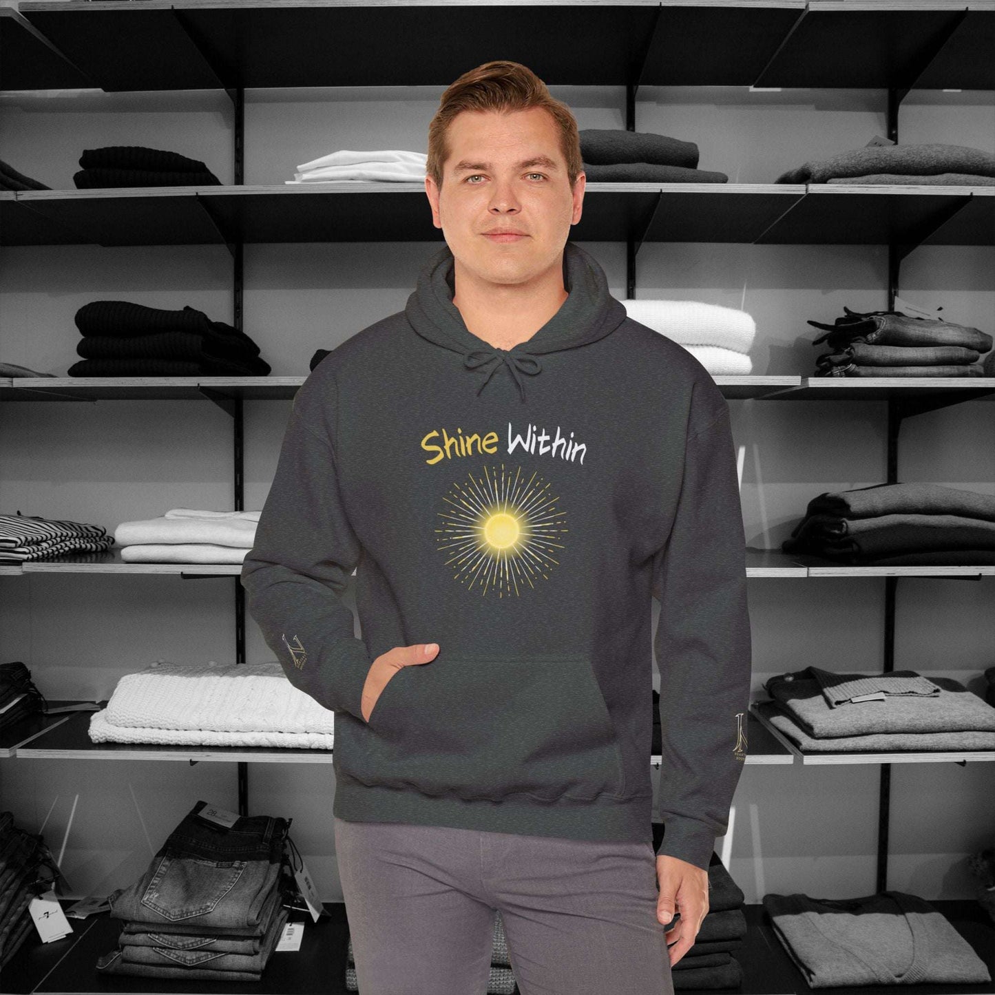  This Dear Person Behind Me hoodie is here to spread a message of strength and hope with the words, "Depression may cloud your mind." Perfect for wearing on those days when a little extra encouragement is needed