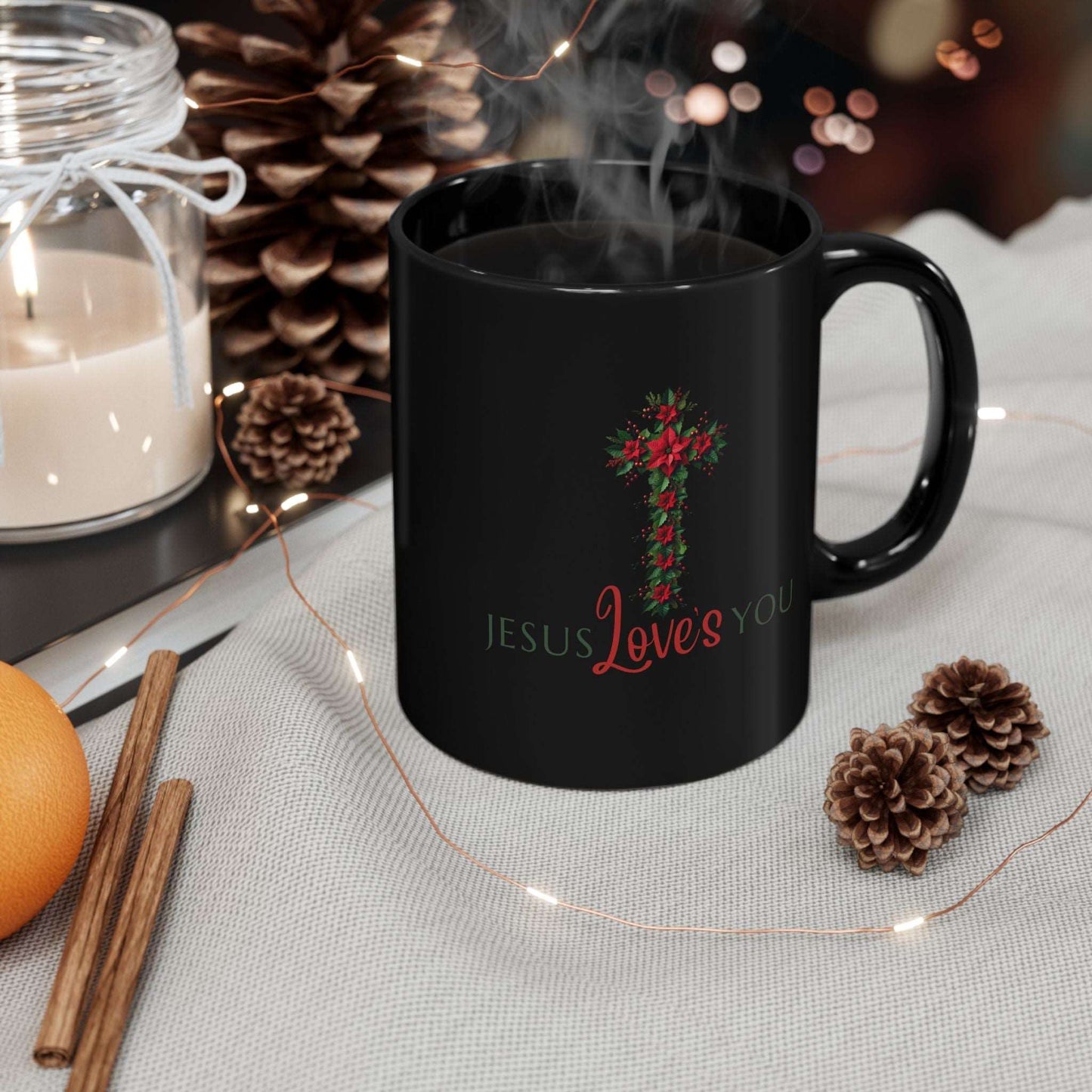 Drink your church gavering morning coffee with love and encouragement with our "Because Jesus's Love is Beautiful" Christian ceramic coffee mug. Shop Now Coffee Mugs