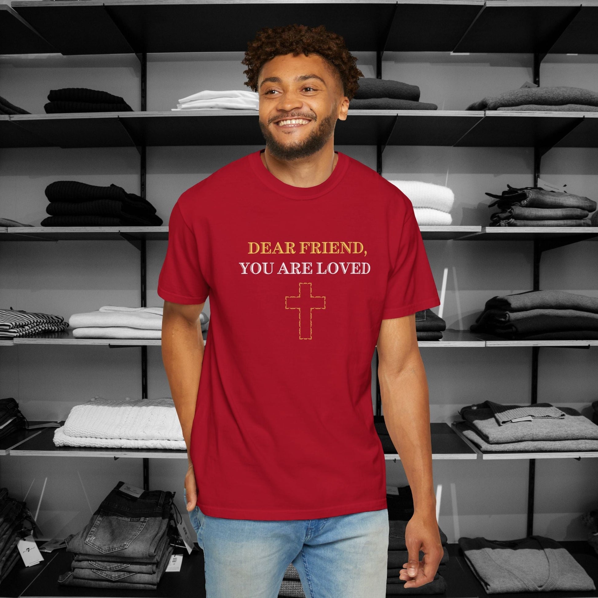 Wrap up in love and encouragement with our You Are Loved by God. These Comfort Colors tees are a heartfelt reminder that no matter what, God's love for you is unchanging and eternal