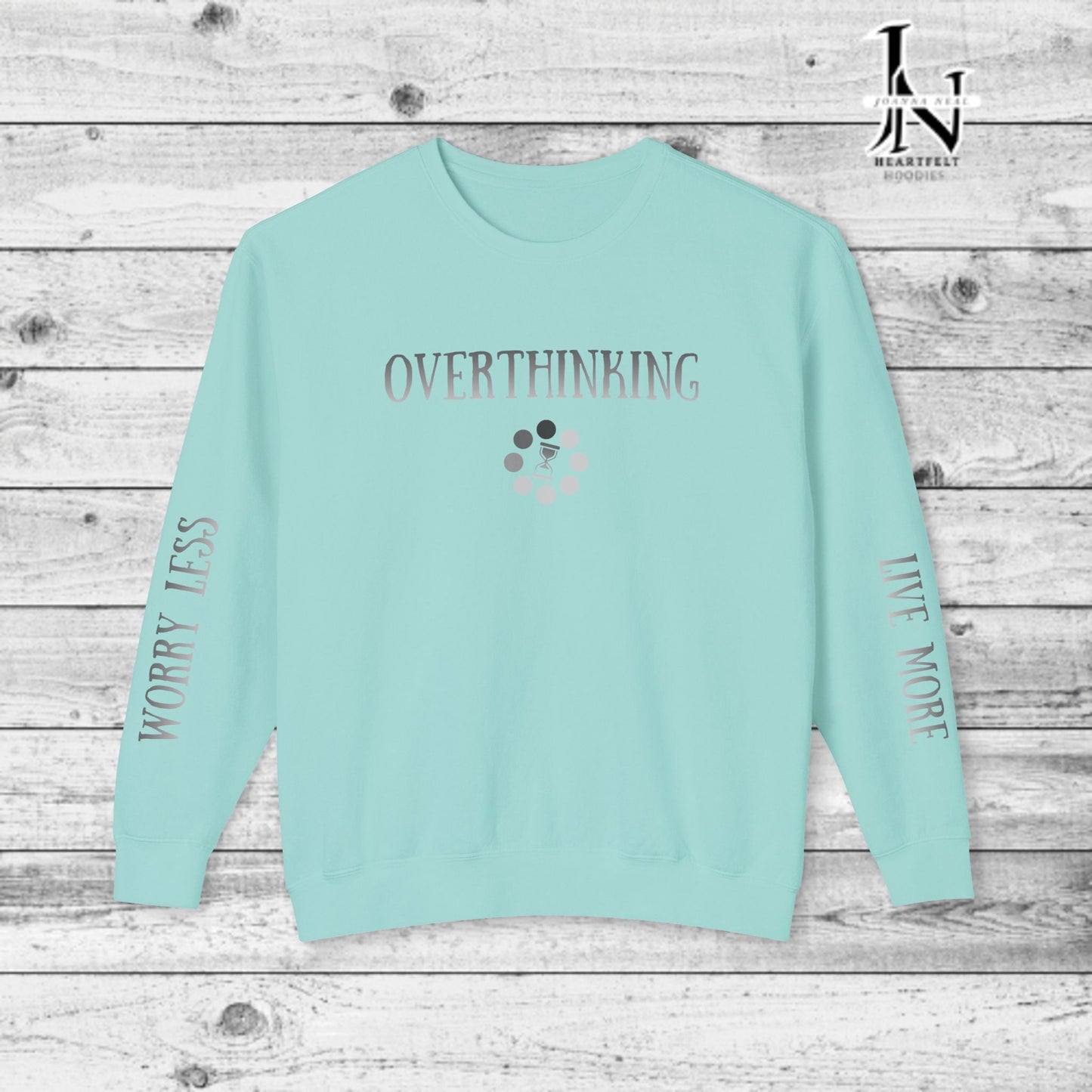 The Hooded Overthinker Sweatshirt, a stylish and meaningful piece designed for anyone who knows the struggle of overthinking. Similar to the one's seen on Shark Tank