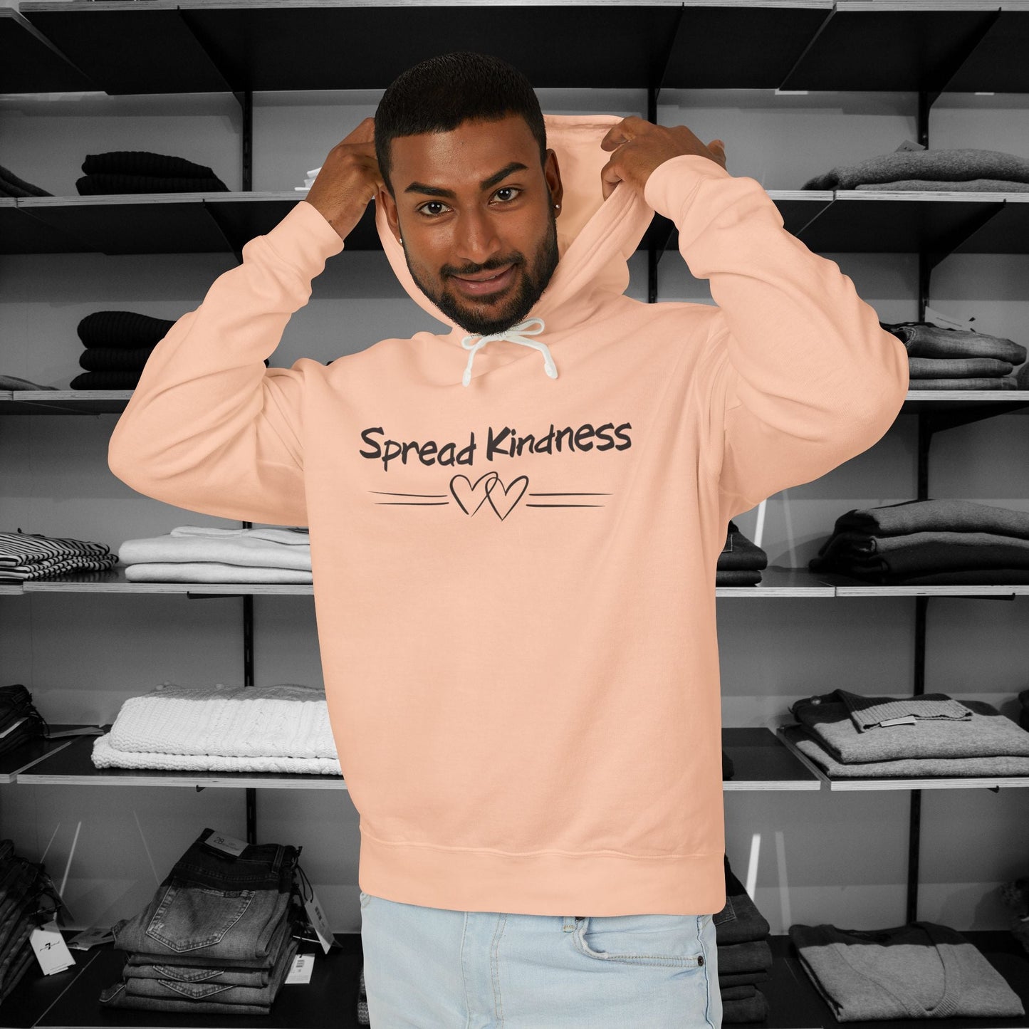 Elevate your everyday wear with a Dear Person Behind Me hoodie, designed for comfort and style. It spreads kindness with a message "you are stronger than you think".