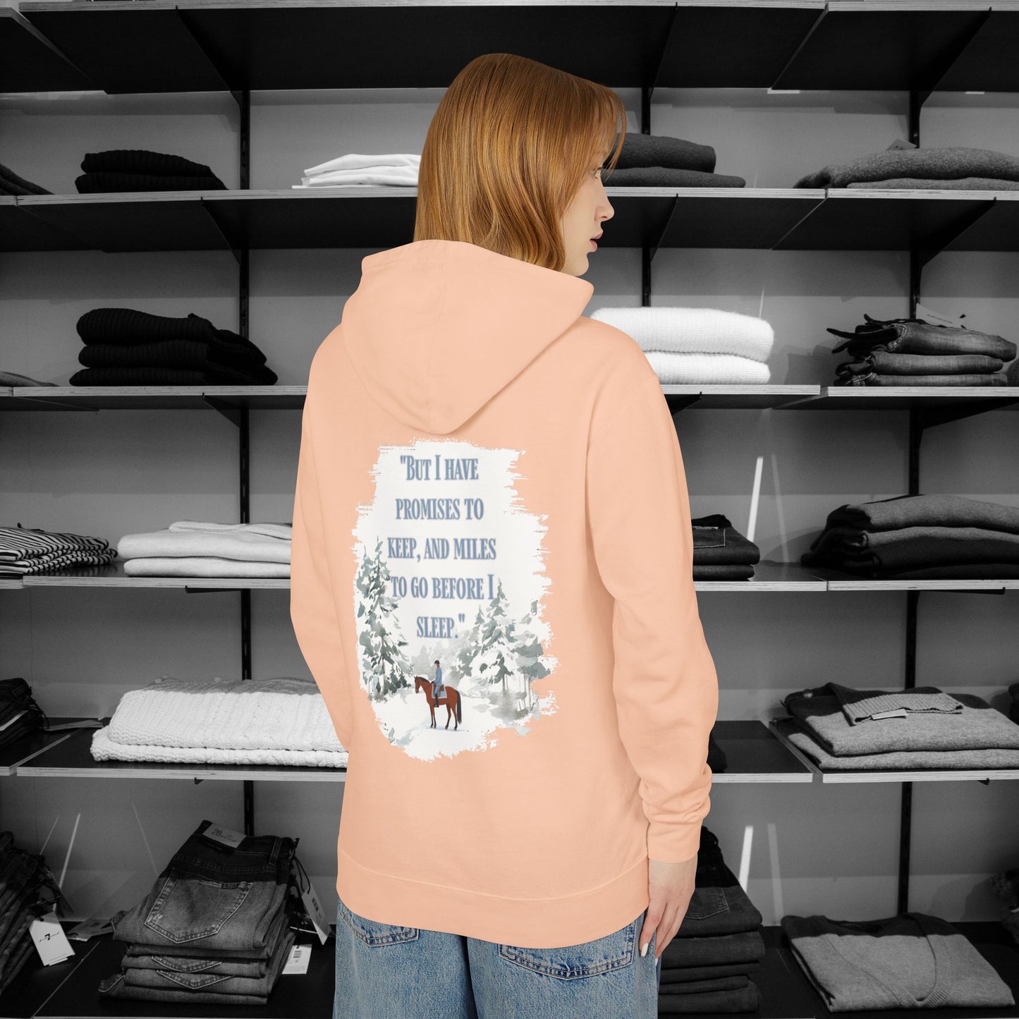 "Stopping by Woods" Hoodie – A Cozy Gift for Poetry Lovers