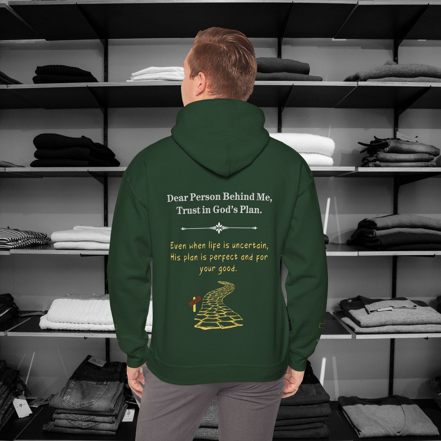 Dear Person Behind Me Hoodie, Trust in God’s Plan - Even when life is uncertain, His plan is perfect and for your good. This Christian must have hoodie radiates reassurance